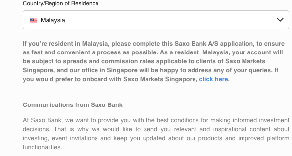 Saxo Bank Account Opening