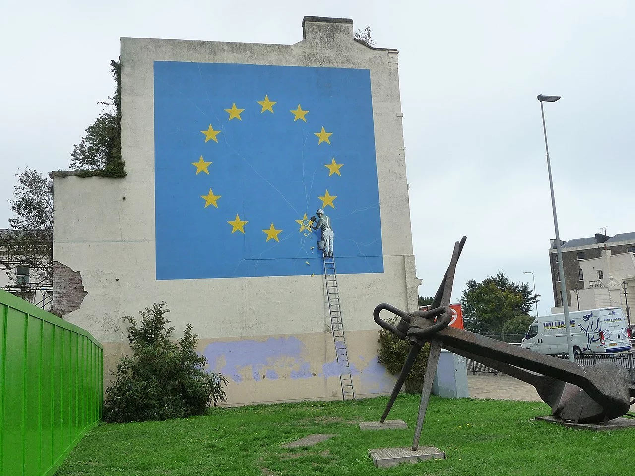 Banksy alkotása a Brexitről Doverben. Kép forrása: Immanuel Giel